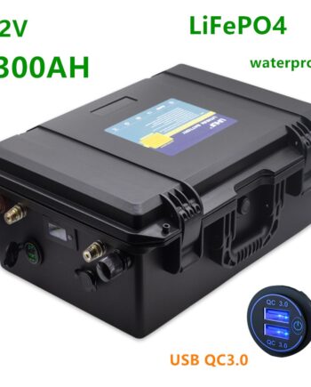 Aliexpress-Batterie lithium LifePO4 12v 300Ah étanche pour moteur de bateau et équipements