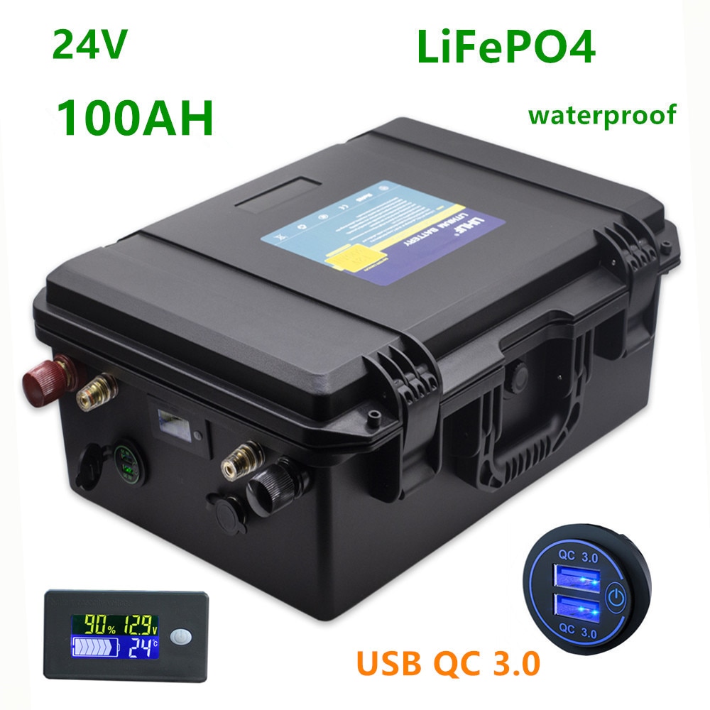 Batterie lithium LifePO4 12v 60Ah étanche pour moteur de bateau et