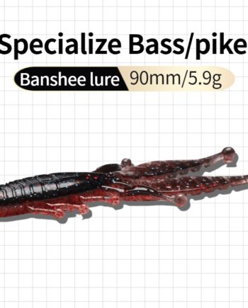 Aliexpress-BANSHEE Lot de 8 leurres souples type créature 90mm-5,9gr