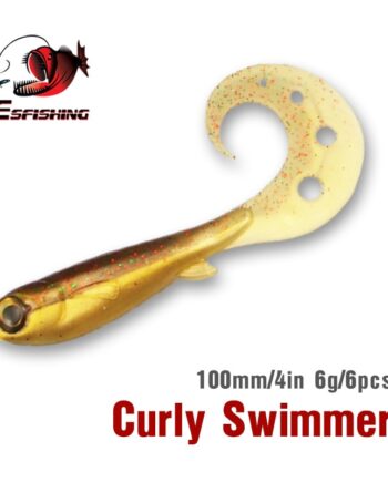 Aliexpress-KESFISHING Curly swimmer 100mm 6 pièces