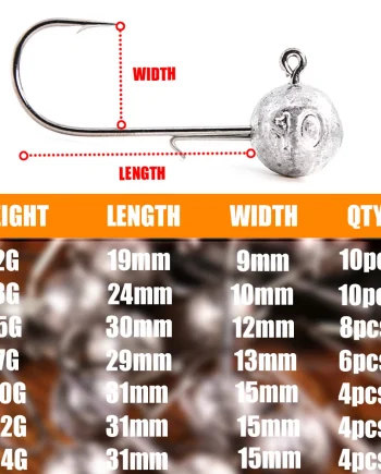 Aliexpress-B & U – Têtes plomées 2g – 14g